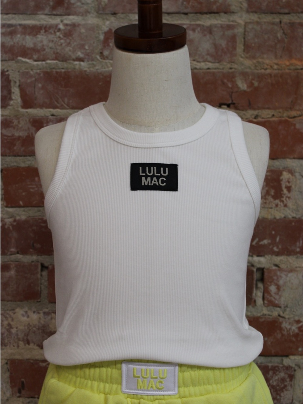 Lulu Mac Youth 1000 White Solid Tank Top